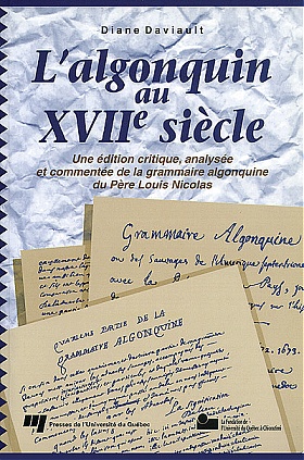 L' Algonquin au XVII<sup>e</sup> siècle